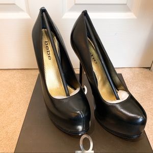 Bebe YSL Black Platform Pump BNIB Classic